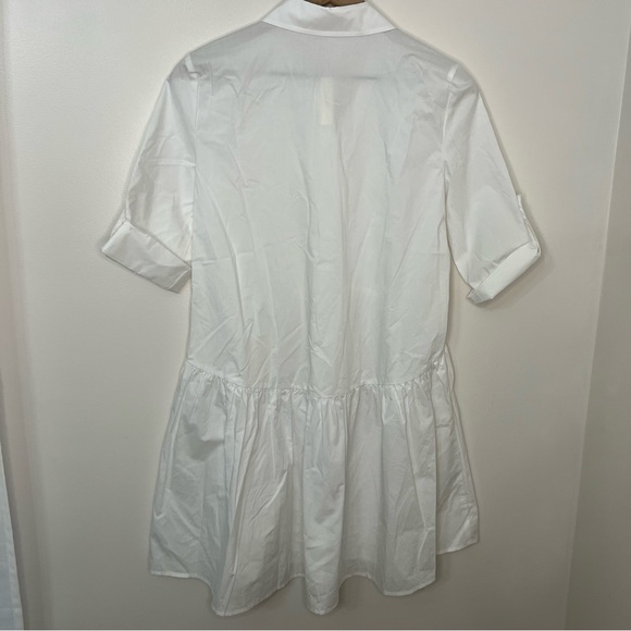 NWT Madewell Button-Front Mini Shirtdress in Poplin Women's Regular XXS Resort - Picture 9 of 11